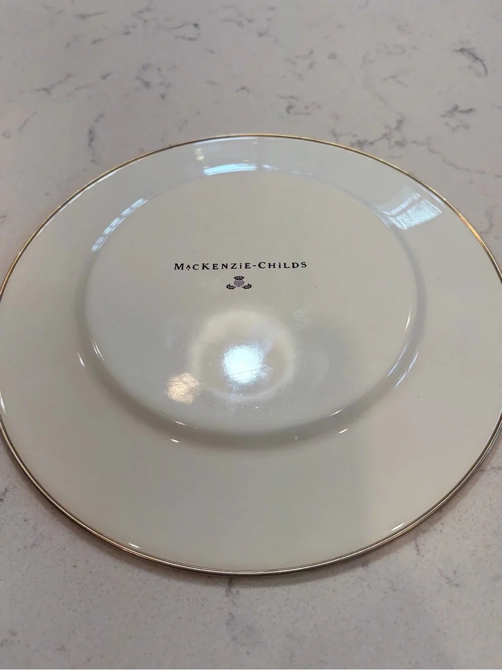 Mackenzie Childs Parchment Check Dome Butter Dish